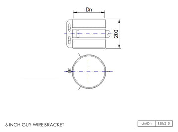 DTW Guy Wire Bracket 6 Inch MB - 0