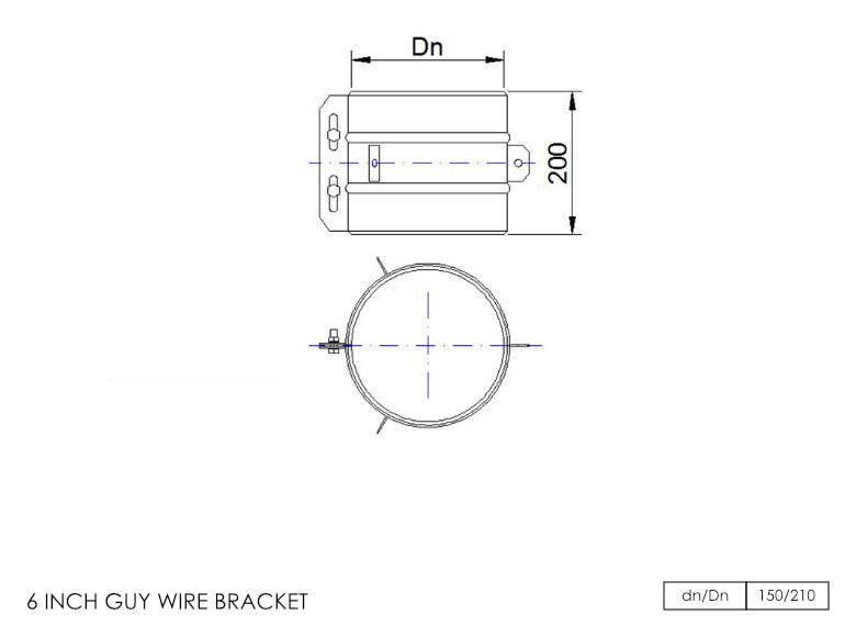 DTW Guy Wire Bracket 6 Inch MB - 0