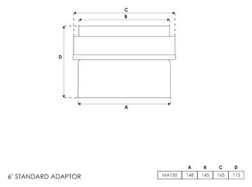 Budget Stove Flue Pipe Adapter 6 Inch - 0