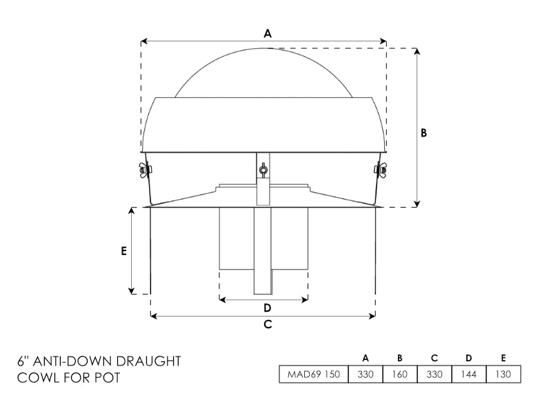 Terracotta Anti-Down Draught Pot Hanger 6 Inch - 0