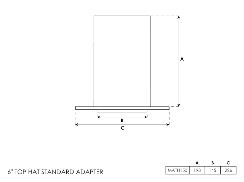 Top Hat Adapter 6 Inch - 0