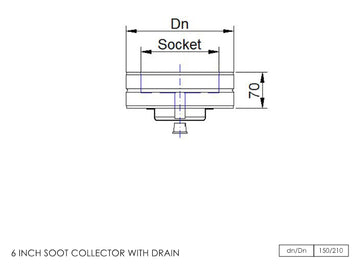 DTW Soot Collector with Drain 6 Inch MB - 0