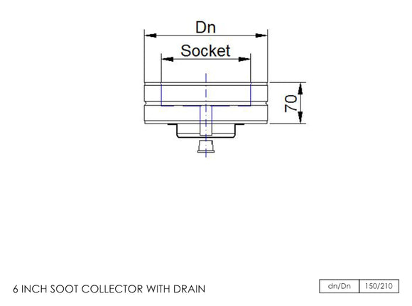 DTW Soot Collector with Drain 6 Inch MB