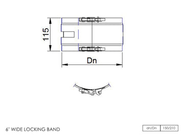 DTW Wide Locking Band 6 Inch MB - 0