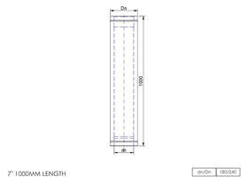 DTW 1000mm Straight Length 7 Inch MB - 0