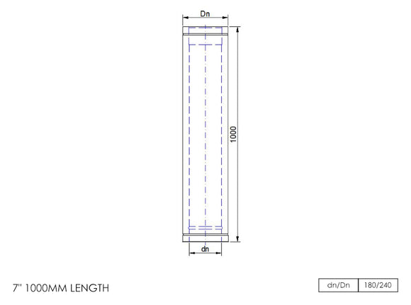 DTW 1000mm Straight Length 7 Inch MB