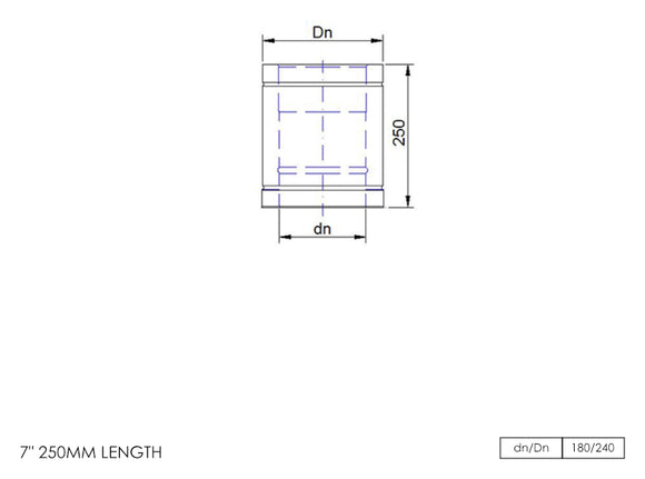 DTW 250mm Straight Length 7 Inch MB