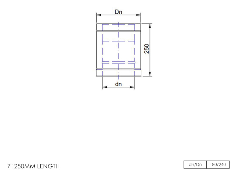DTW 250mm Straight Length 7 Inch MB - 0