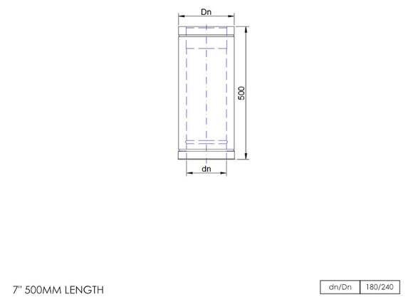 DTW 500mm Straight Length 7 Inch MB