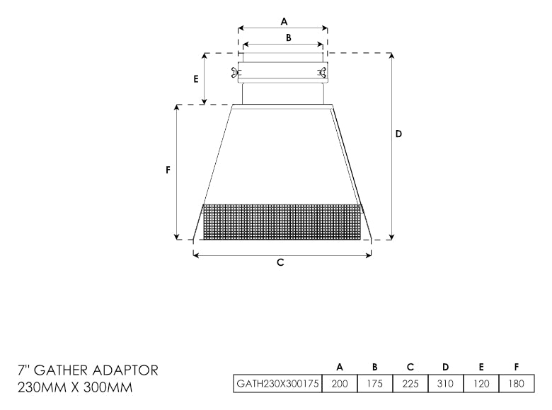 Gather Adapter 230mm x 300mm 7 Inch - 0