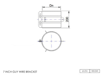 DTW Guy Wire Bracket 7 Inch SS - 0