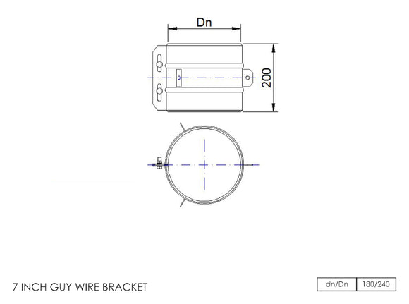 DTW Guy Wire Bracket 7 Inch SS