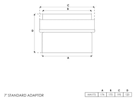Budget Stove Flue Pipe Adapter 7 Inch - 0