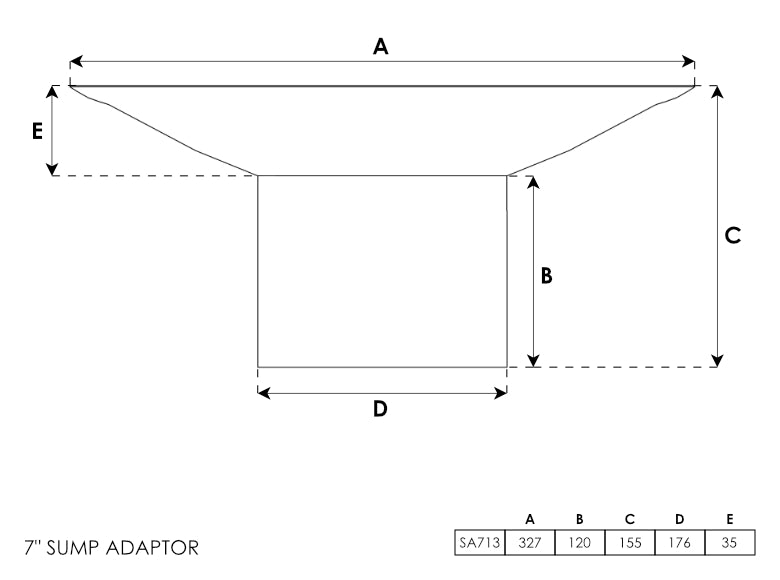 Sump Adapter 7 Inch - 0