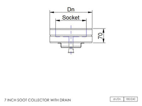 DTW Soot Collector with Drain 7 Inch SS - 0