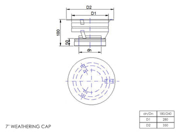 DTW Weathering Cap 7 Inch SS - 0