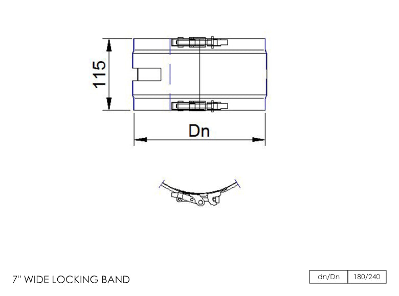 DTW Wide Locking Band 7 Inch MB - 0