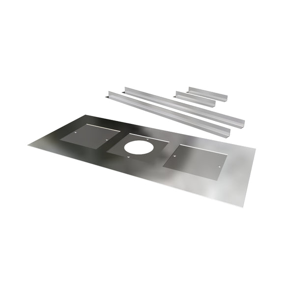 Closure Plate with Centre Hole and Brackets 400 x 800mm