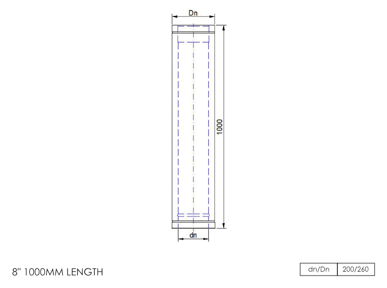 DTW 1000mm Straight Length 8 Inch MB - 0