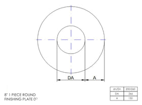 DTW 1 Part 0 Degree Oval Finishing Plate 8 Inch MB - 0