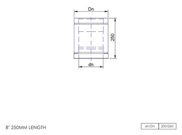 DTW 250mm Straight Length 8 Inch MB - 0