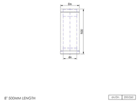 DTW 500mm Straight Length 8 Inch MB - 0