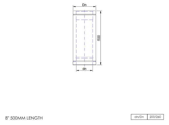 DTW 500mm Straight Length 8 Inch MB