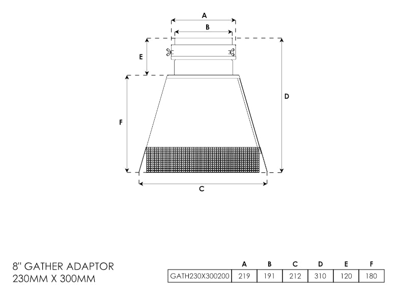 Gather Adapter 230mm x 300mm 8 Inch - 0