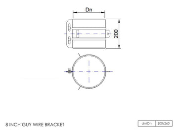 DTW Guy Wire Bracket 8 Inch MB - 0