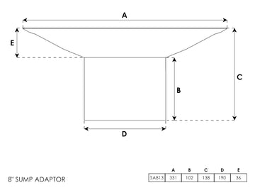 Sump Adapter 8 Inch - 0