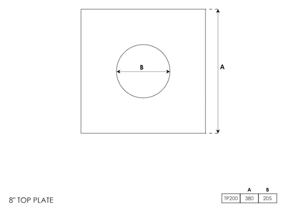 Top Plate 8 Inch