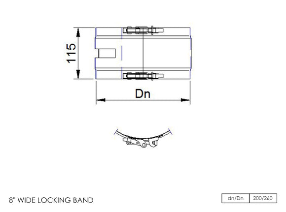 DTW Wide Locking Band 8 Inch MB