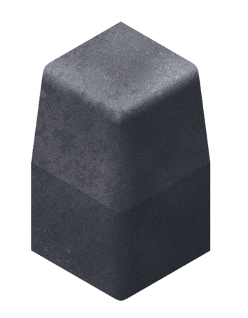 PLASKERB LARGE KERB 90° EXTERNAL CORNER - CHARCOAL