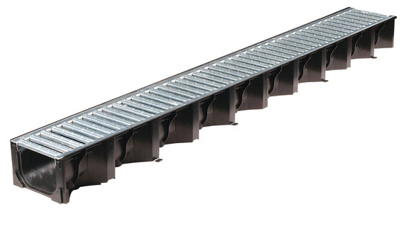 HexDrain Channel with Galvanised Steel Grating Henshaws Roofing & Building
