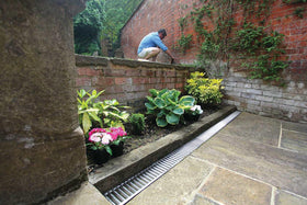 HexDrain Channel with Galvanised Steel Grating Henshaws Roofing & Building