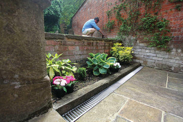 HexDrain Channel with Galvanised Steel Grating Henshaws Roofing & Building