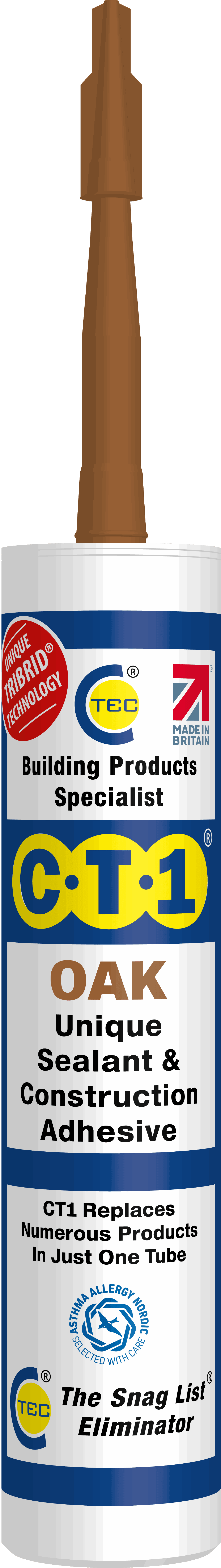 C-TEC CT1 Constuction Sealant Adhesive 290ml - Oak Henshaws Roofing & Building