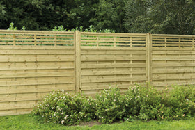Pressure Treated Decorative Kyoto Fence Panel 1.8m x 1.8m - Pack of 3 (Delivery Only)