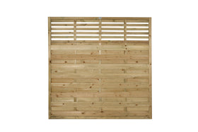 Pressure Treated Decorative Kyoto Fence Panel 1.8m x 1.8m - Pack of 3 (Delivery Only) - 0