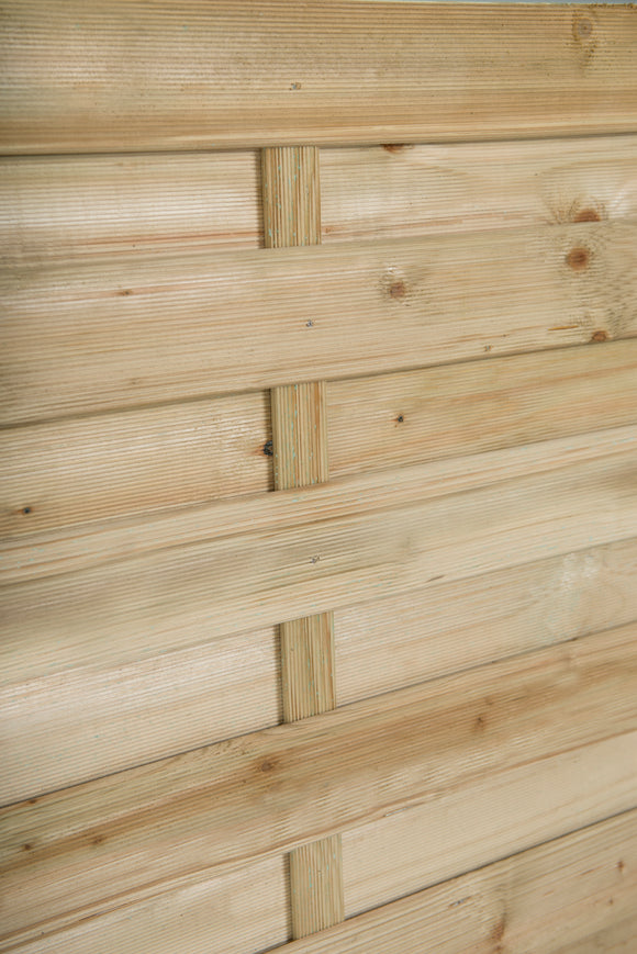 Pressure Treated Decorative Kyoto Fence Panel 1.8m x 1.8m - Pack of 3 (Delivery Only)