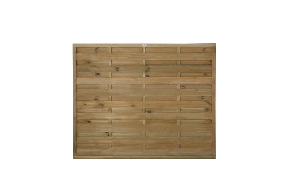 Pressure Treated Decorative Europa Plain Fence Panel 1.8m x 1.5m - Pack of 3 (Delivery Only)
