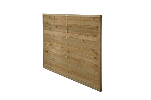 Pressure Treated Decorative Europa Plain Fence Panel 1.8m x 1.5m - Pack of 3 (Delivery Only)