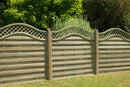 Pressure Treated Decorative Europa Prague Fence Panel 1.8m x 1.5m - Pack of 3 (Delivery Only)-1