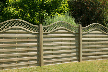 Pressure Treated Decorative Europa Prague Fence Panel 1.8m x 1.5m - Pack of 3 (Delivery Only)