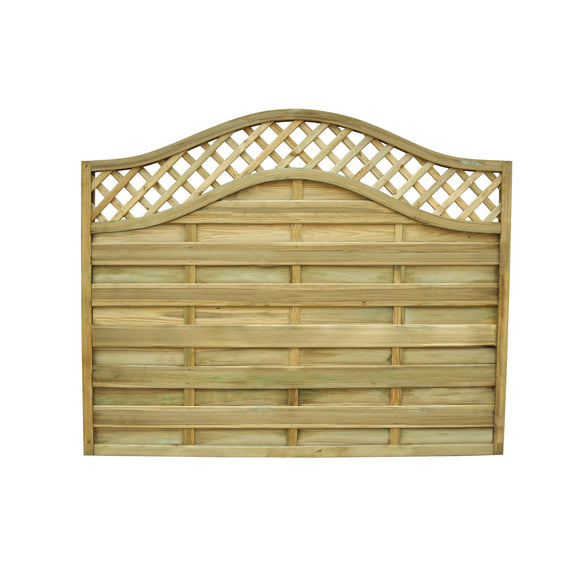 Pressure Treated Decorative Europa Prague Fence Panel 1.8m x 1.5m - Pack of 3 (Delivery Only)