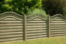 Pressure Treated Decorative Europa Prague Fence Panel 1.8m x 1.8m - Pack of 3 (Delivery Only)