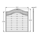Pressure Treated Decorative Europa Prague Fence Panel 1.8m x 1.8m - Pack of 3 (Delivery Only)-4