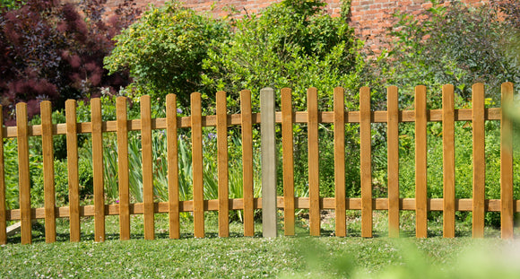 Pale Picket Fence Panel 6ft x 3ft (1.83m x 0.9m) - Pack of 3 (Delivery Only)