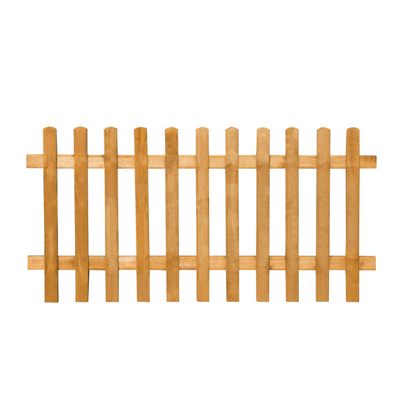 Pale Picket Fence Panel 6ft x 3ft (1.83m x 0.9m) - Pack of 3 (Delivery Only)