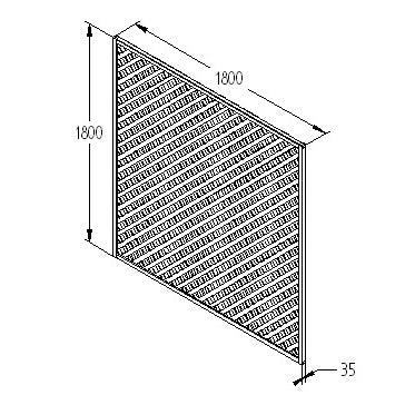 Rosemore Lattice - 180 x 180cm - Pack of 3 (Delivery Only)